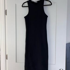 Zara Elegant Black Sleeveless Midi Dress